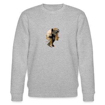 Kunst der Frau - Stanley/Stella Unisex Bio-Sweatshirt CHANGER  - Grau meliert - Vorne - Nik (191cm) & Marisol (170cm)