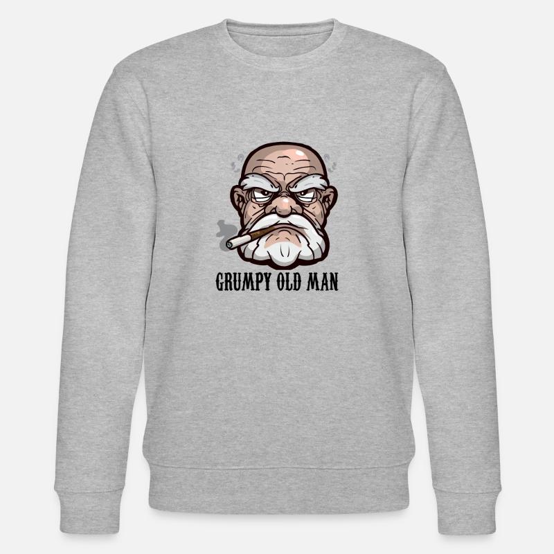GRUMPY OLD MAN - Stanley/Stella CHANGER Unisex Organic Sweatshirt - heather grey