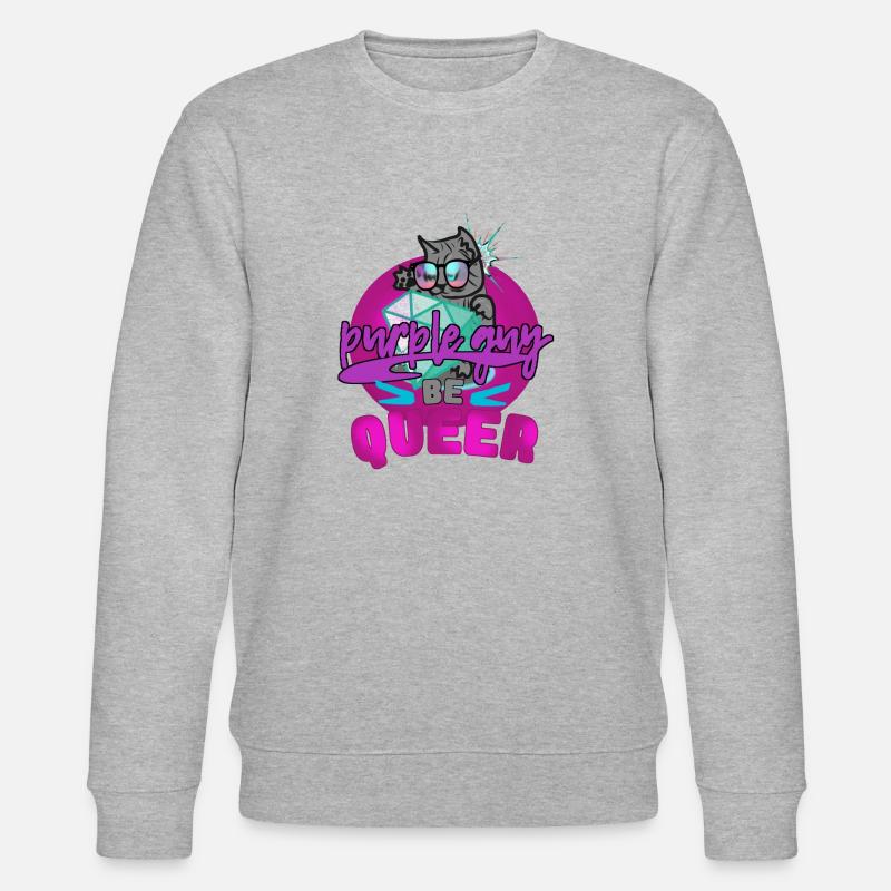 Queer - Süsse Katze - Stanley/Stella Unisex Bio-Sweatshirt CHANGER - Grau meliert