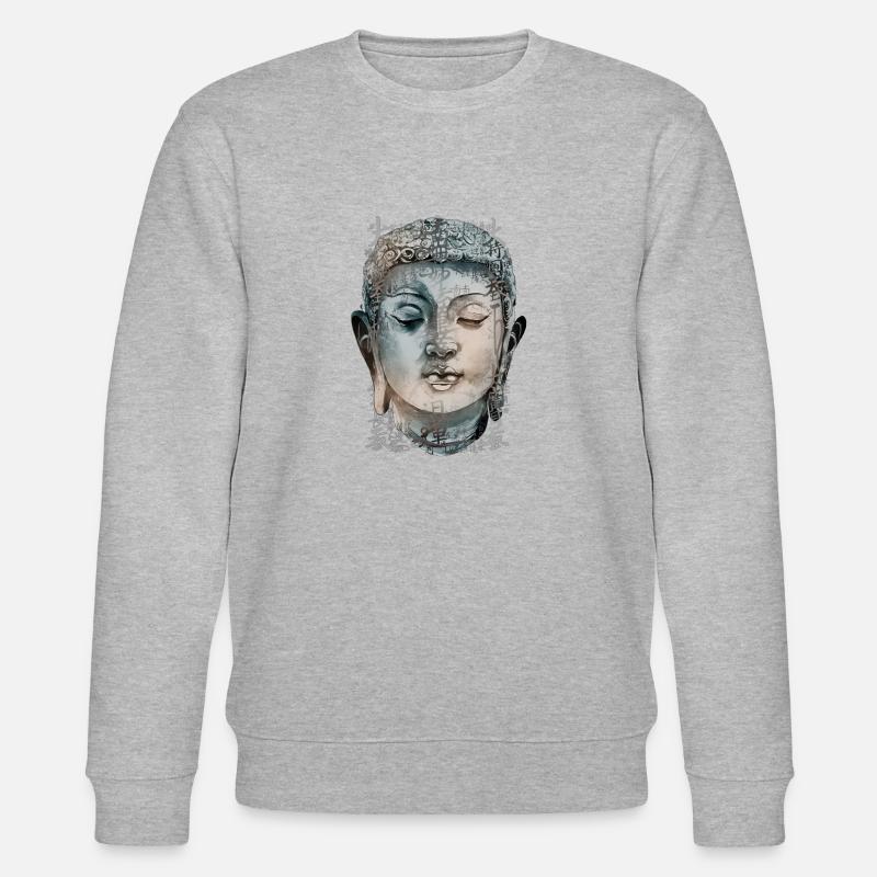 Buddha - Stanley/Stella Unisex Bio-Sweatshirt CHANGER  - Grau meliert