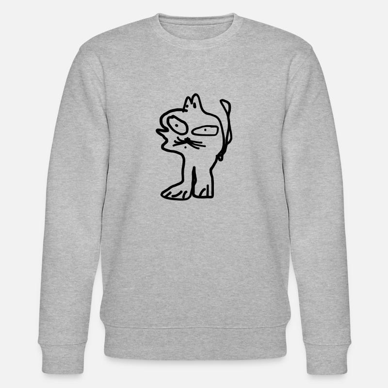 Katze - Stanley/Stella Unisex Bio-Sweatshirt CHANGER - Grau meliert