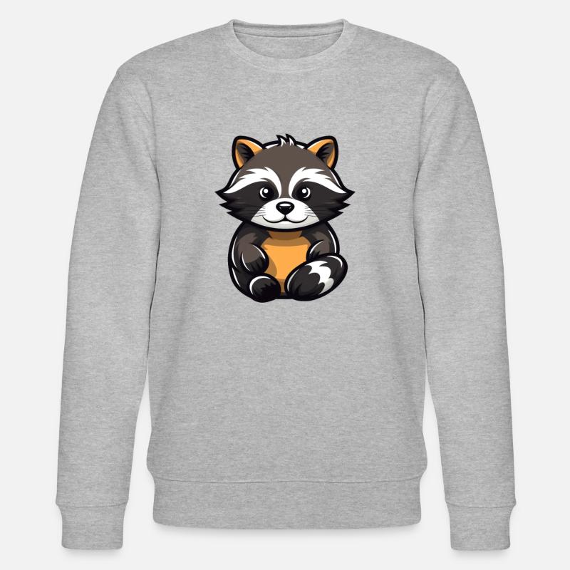 Petit raton laveur mignon - Sweat bio CHANGER Stanley/Stella Unisexe - gris chiné