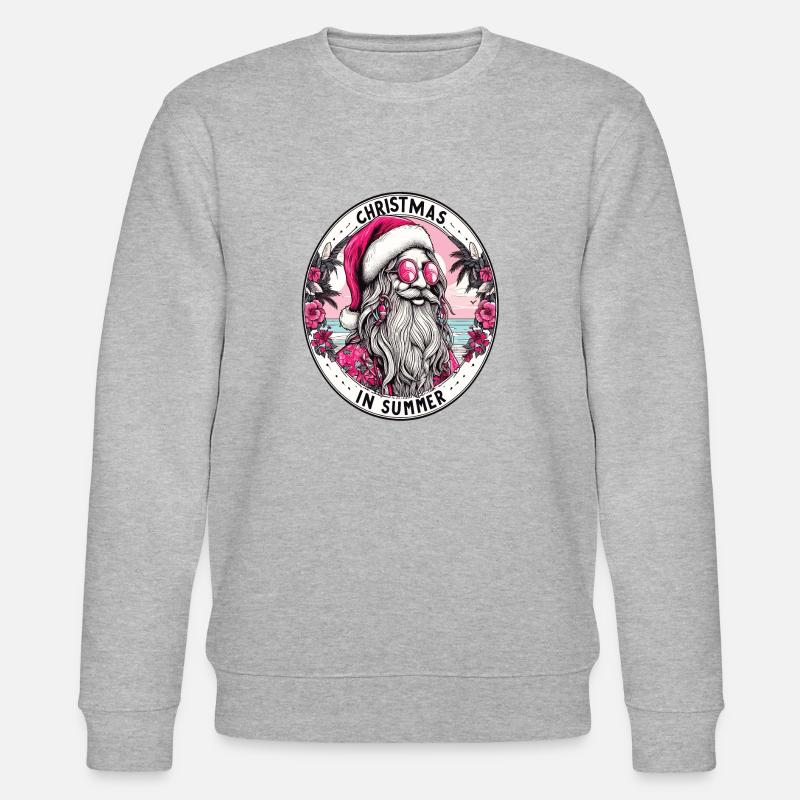 Weihnachtsmann-Hippie - Stanley/Stella Unisex Bio-Sweatshirt CHANGER  - Grau meliert