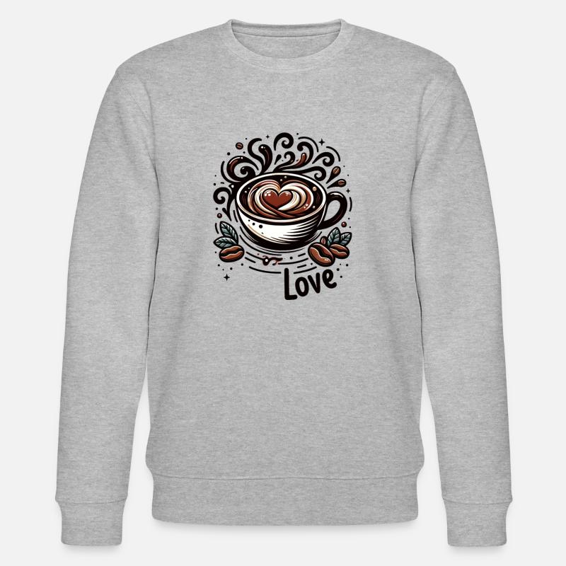 L’amour du café - Sweat bio CHANGER Stanley/Stella Unisexe - gris chiné