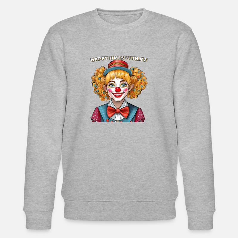 CLOWN MOMENTS HEUREUX AVEC MOI - Sweat bio CHANGER Stanley/Stella Unisexe - gris chiné