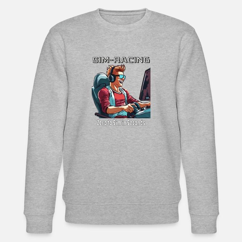 SIM RACING Zéro à Sim - Sweat bio CHANGER Stanley/Stella Unisexe - gris chiné