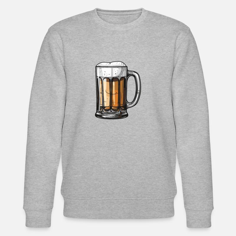 Bierkrug Bier - Stanley/Stella Unisex Bio-Sweatshirt CHANGER  - Grau meliert