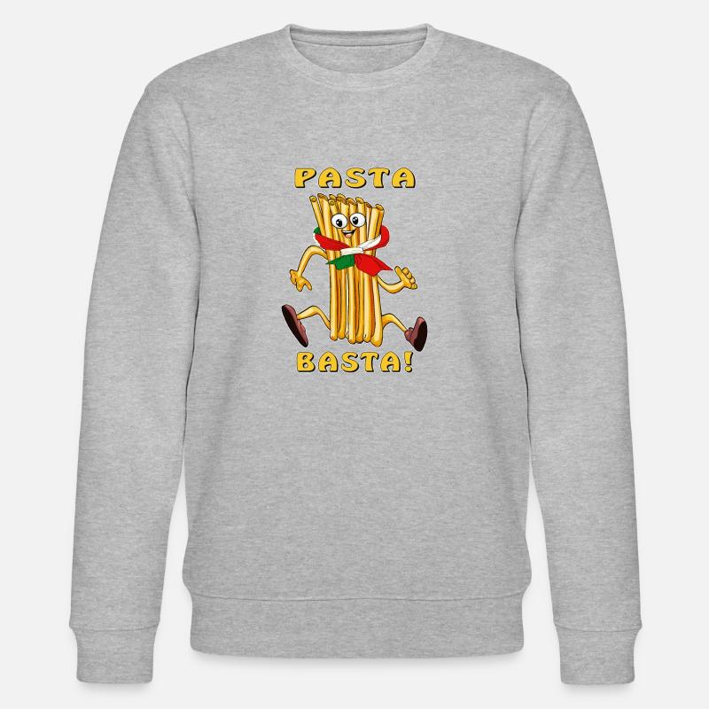 PASTA BASTA - Stanley/Stella Unisex Bio-Sweatshirt CHANGER  - Grau meliert