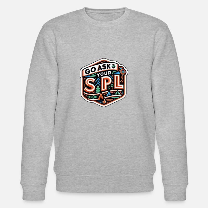 Go Ask Your Spl 10 - Stanley/Stella Unisex Bio-Sweatshirt CHANGER  - Grau meliert