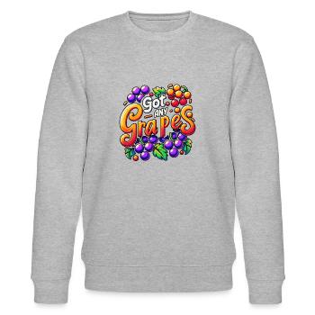 Got Any Grapes 4 - Stanley/Stella CHANGER Unisex Organic Sweatshirt - heather grey - Front - Nik (191cm) & Marisol (170cm)