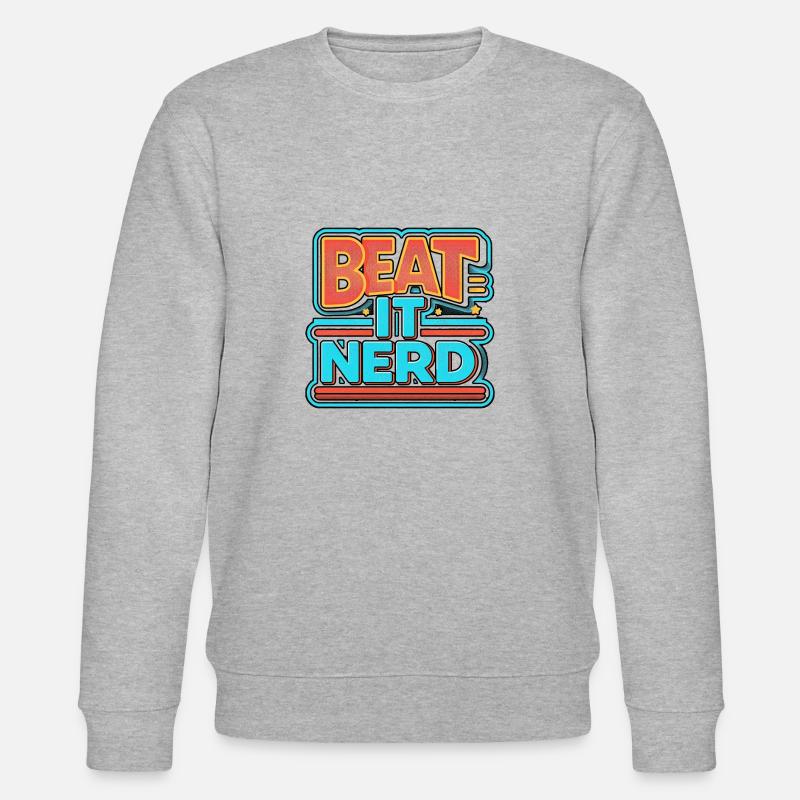 Beat it Nerd 8 - Stanley/Stella Unisex Bio-Sweatshirt CHANGER  - Grau meliert