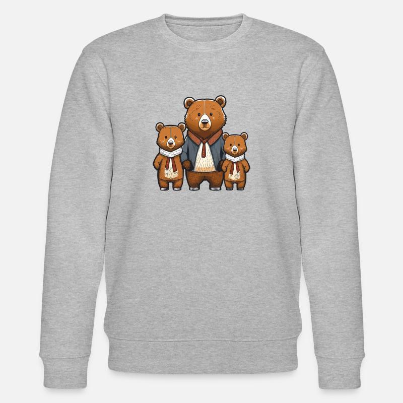 BÄREN - Stanley/Stella Unisex Bio-Sweatshirt CHANGER  - Grau meliert