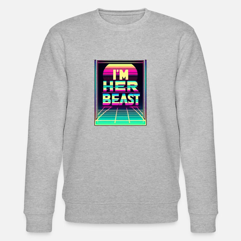 I'm Her Beast 6 - Stanley/Stella Unisex Bio-Sweatshirt CHANGER  - Grau meliert