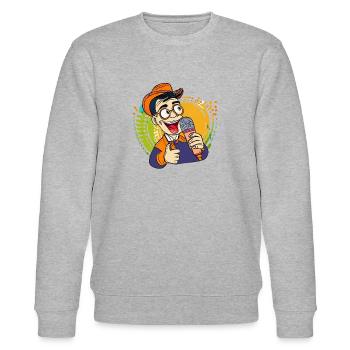 MICROPHONE HOMME - Sweat bio CHANGER Stanley/Stella Unisexe - gris chiné - Devant - Nik (191cm) & Marisol (170cm)
