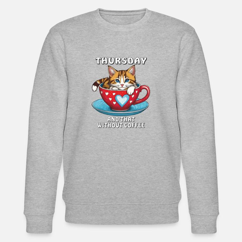 JEUDI ET CELA SANS CAFÉ - Sweat bio CHANGER Stanley/Stella Unisexe - gris chiné