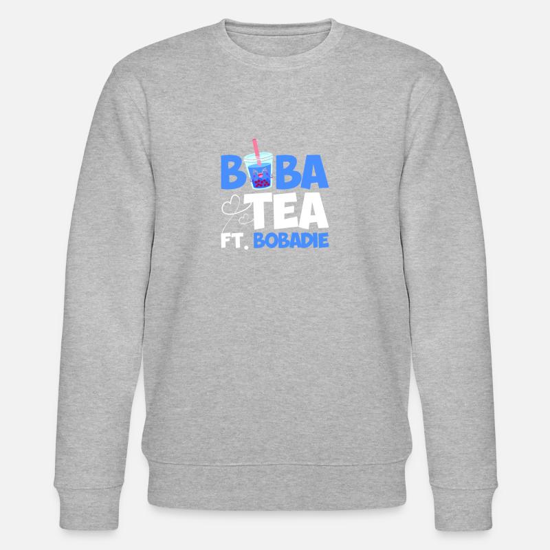 Boba Tea Ft. Bobadie - Stanley/Stella Unisex Bio-Sweatshirt CHANGER  - Grau meliert