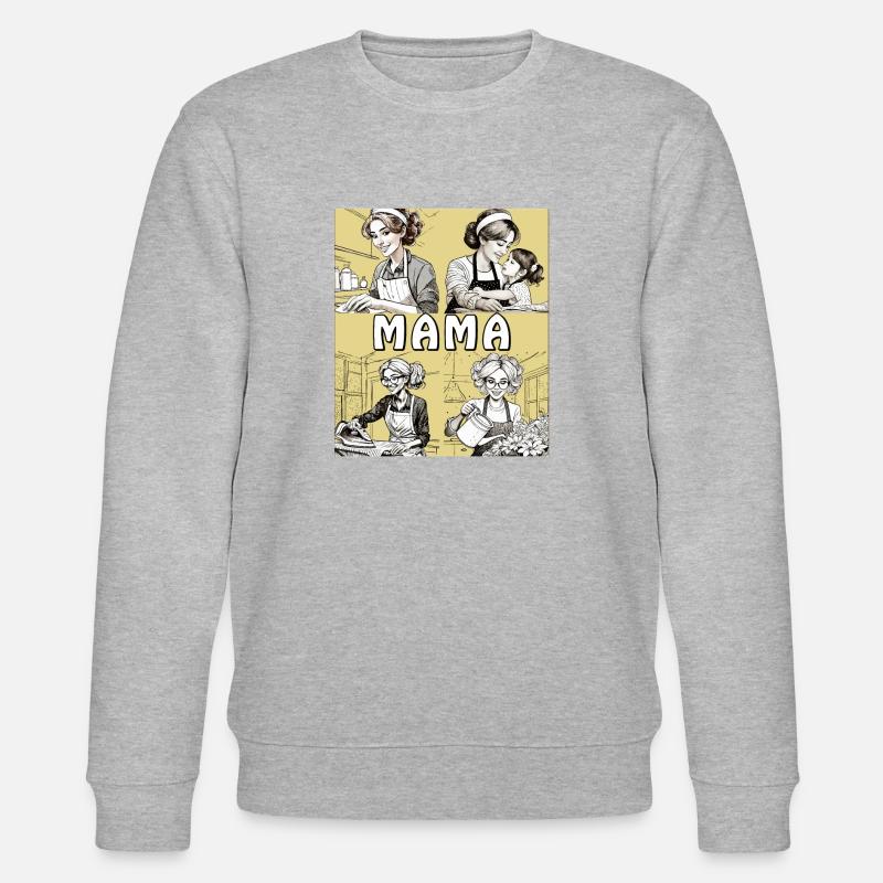 FRAU HAUSARBEIT MAMA - Stanley/Stella Unisex Bio-Sweatshirt CHANGER  - Grau meliert