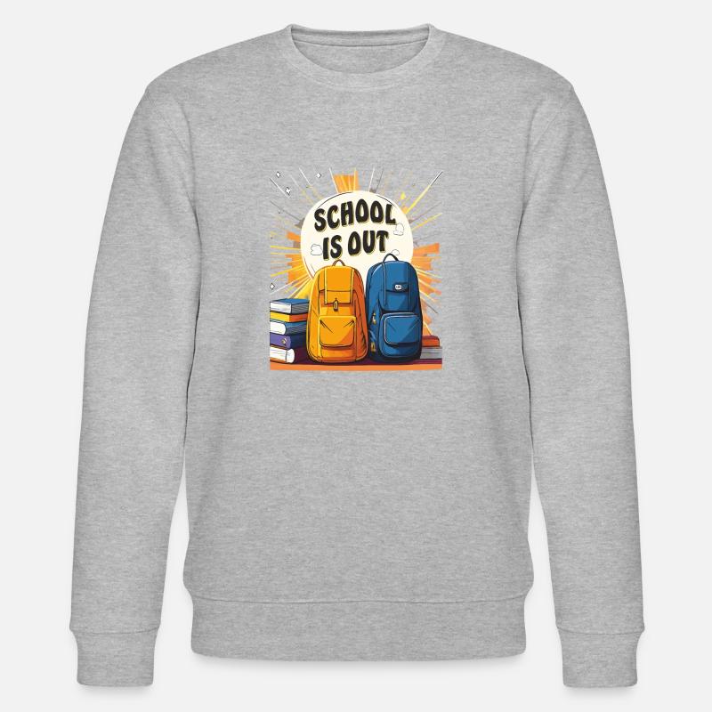 L’ÉCOLE EST TERMINÉE - Sweat bio CHANGER Stanley/Stella Unisexe - gris chiné