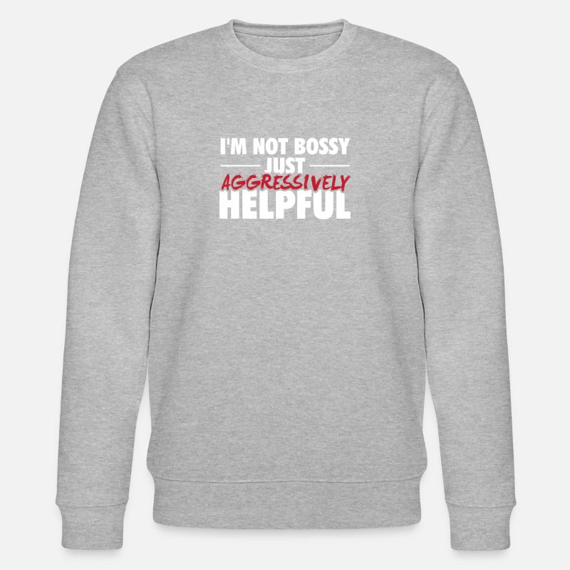 T-shirt drôle « assertive Helper » - Sweat bio CHANGER Stanley/Stella Unisexe - gris chiné