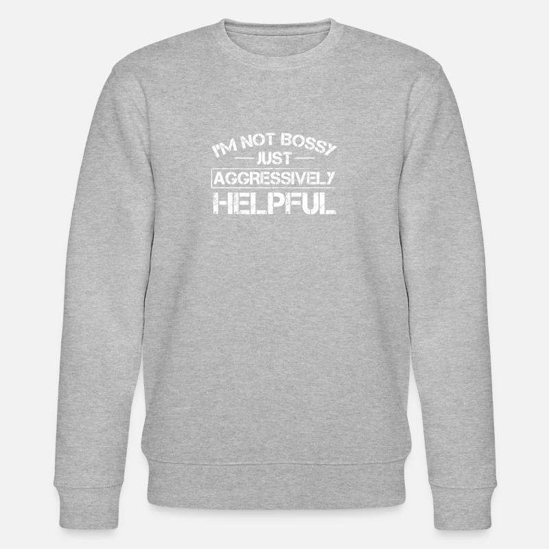 T-shirt drôle « assertive Helper » - Sweat bio CHANGER Stanley/Stella Unisexe - gris chiné