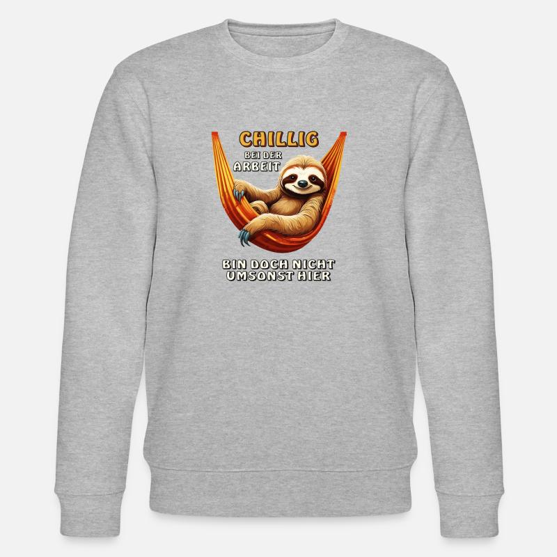 CHILLIG BEI DER ARBEIT - Stanley/Stella Unisex Bio-Sweatshirt CHANGER  - Grau meliert