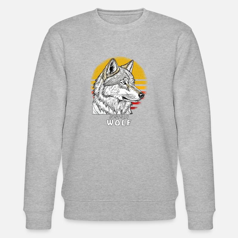 DITES SIMPLEMENT LOUP - Sweat bio CHANGER Stanley/Stella Unisexe - gris chiné
