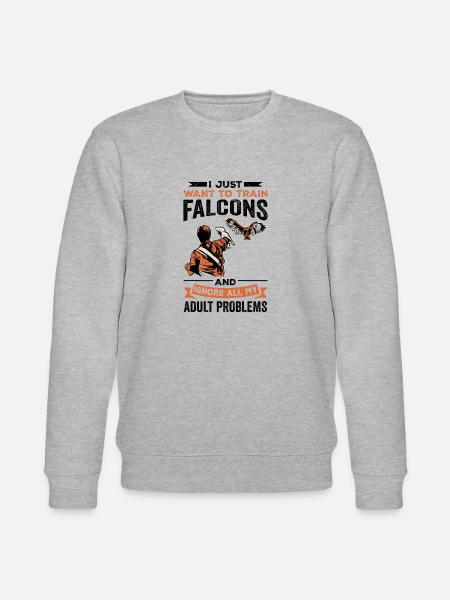 Falke Falkner Spruch - Stanley/Stella Unisex Bio-Sweatshirt CHANGER - Grau meliert