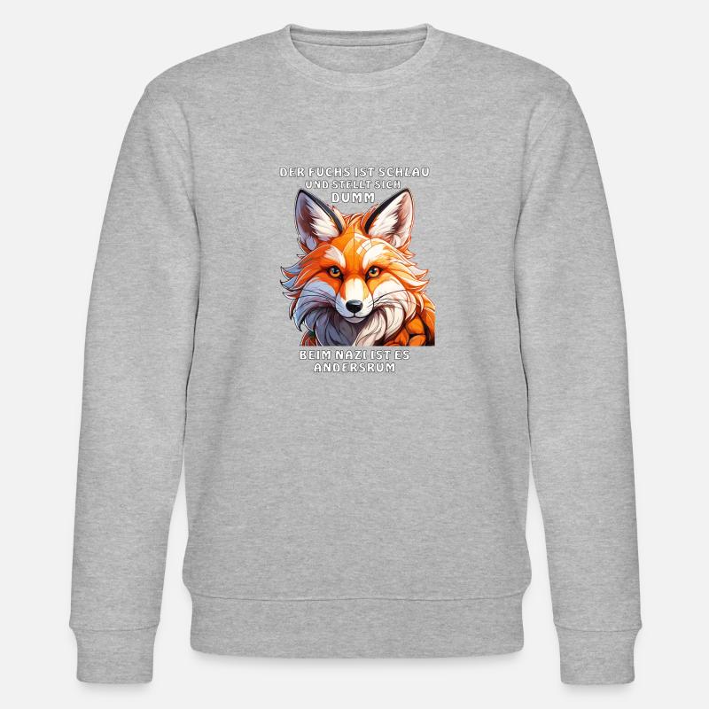 LE RENARD EST INTELLIGENT - Sweat bio CHANGER Stanley/Stella Unisexe - gris chiné