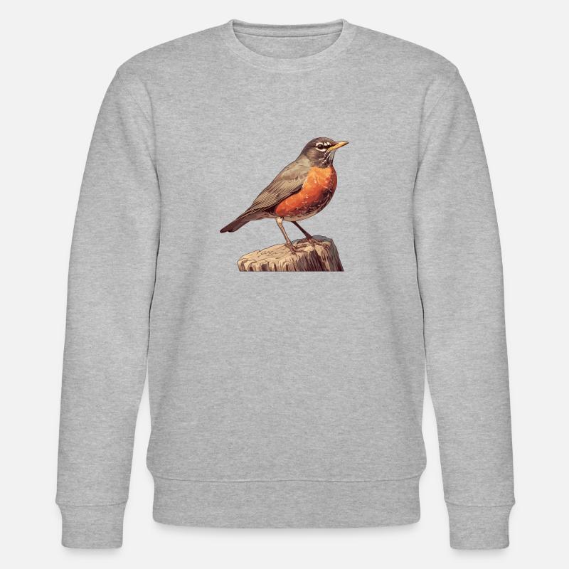 Robin Rotkehlchen - Stanley/Stella CHANGER Unisex Organic Sweatshirt - heather grey