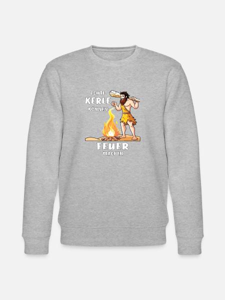 REAL GUYS CAN MAKE FIRE - Stanley/Stella CHANGER Unisex Organic Sweatshirt - heather grey