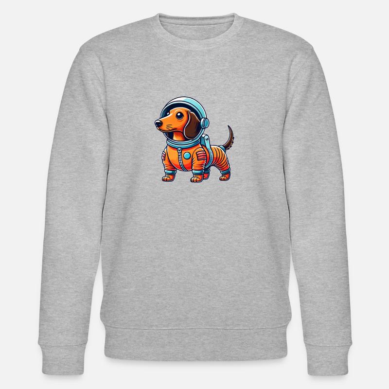 Teckel, astronaute, espace, science-fiction - Sweat bio CHANGER Stanley/Stella Unisexe - gris chiné