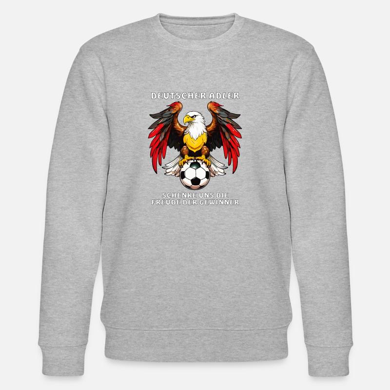 FUßBALL DEUTSCHER ADLER - Stanley/Stella Unisex Bio-Sweatshirt CHANGER  - Grau meliert