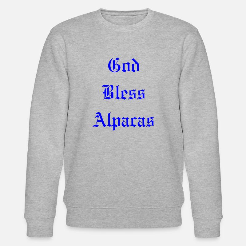 GodBlessAlpacas - Stanley/Stella Unisex Bio-Sweatshirt CHANGER  - Grau meliert