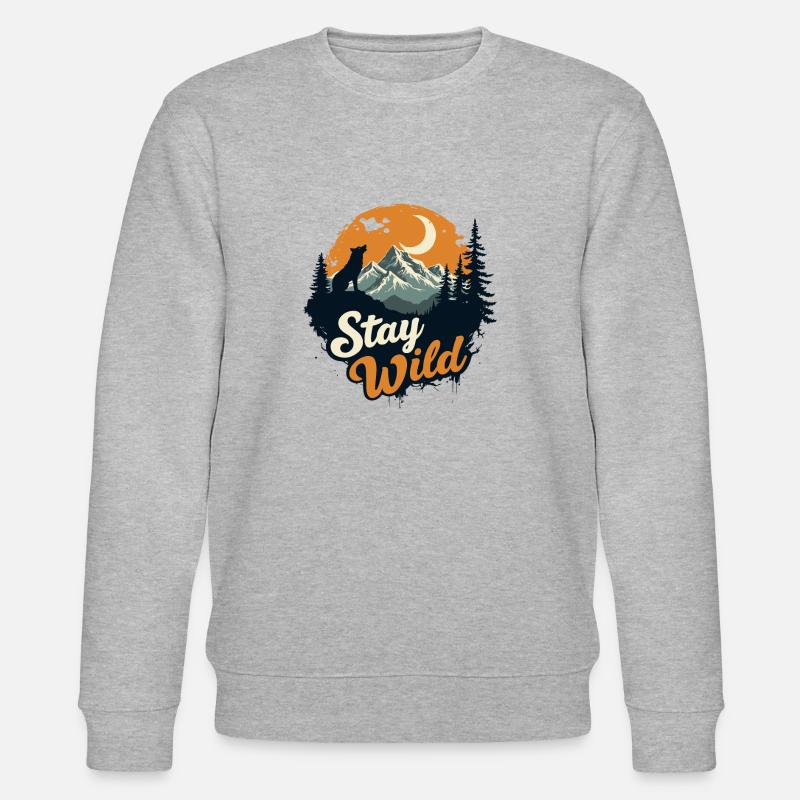 BLEIBEN SIE WILD - Stanley/Stella Unisex Bio-Sweatshirt CHANGER  - Grau meliert