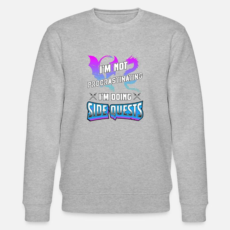 Geschenkidee Gamer Zocker MMORPG Side Quest - Stanley/Stella Unisex Bio-Sweatshirt CHANGER  - Grau meliert