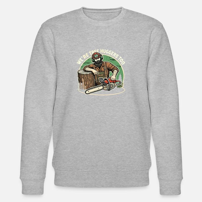 Wir sind auch Baumliebhaber - Stanley/Stella Unisex Bio-Sweatshirt CHANGER  - Grau meliert