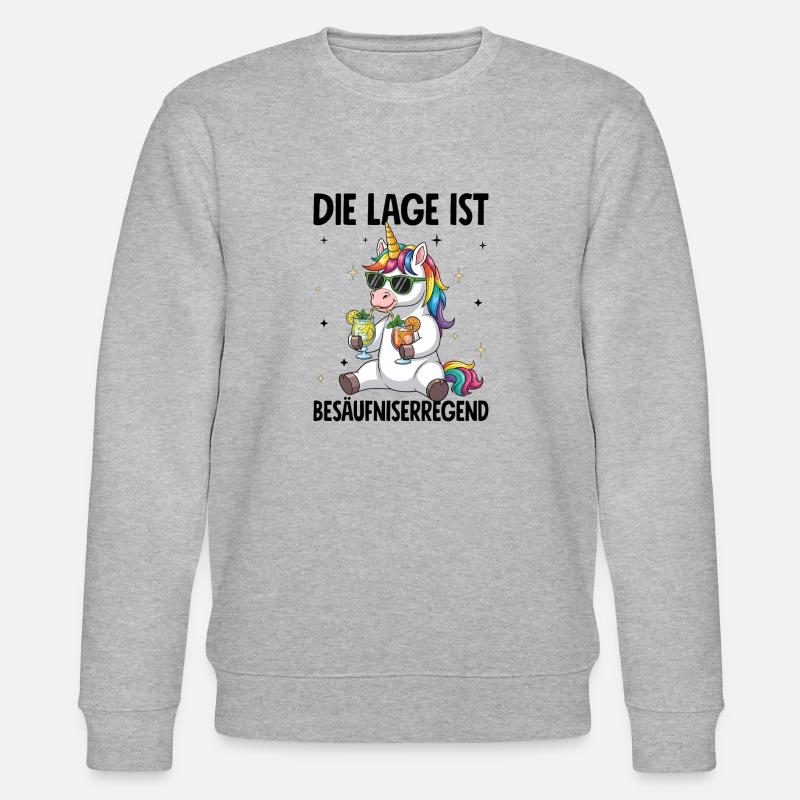 Die Lage Ist Besäufniserregend - Stanley/Stella Unisex Bio-Sweatshirt CHANGER  - Grau meliert