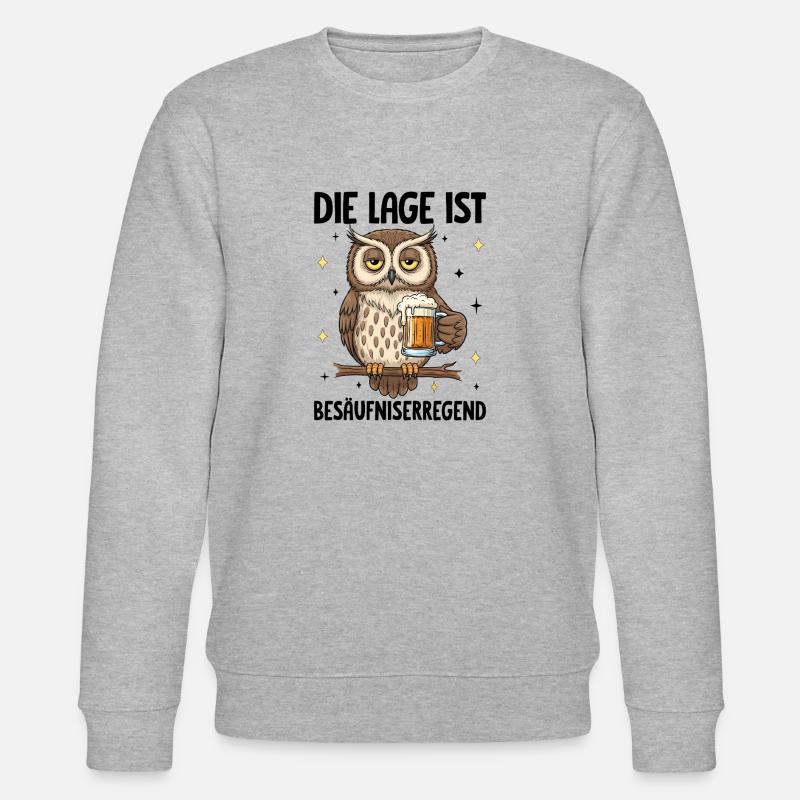 Die Lage Ist Besäufniserregend - Stanley/Stella Unisex Bio-Sweatshirt CHANGER  - Grau meliert