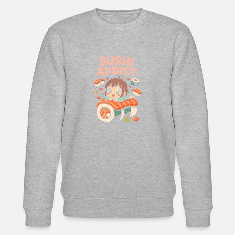Sushi-Süchtiger - Stanley/Stella Unisex Bio-Sweatshirt CHANGER  - Grau meliert
