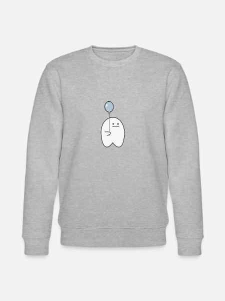 Ghost Stories - Der kleine Geist mit Luftballon - Stanley/Stella Unisex Bio-Sweatshirt CHANGER  - Grau meliert