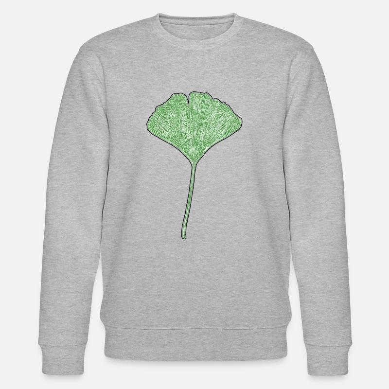 Feuille de gingko - Sweat bio CHANGER Stanley/Stella Unisexe - gris chiné