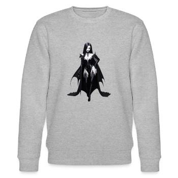 Sexy Vampire Lady Beauty Lady Vampire - Stanley/Stella CHANGER Unisex Organic Sweatshirt - heather grey - Front - Nik (191cm) & Marisol (170cm)