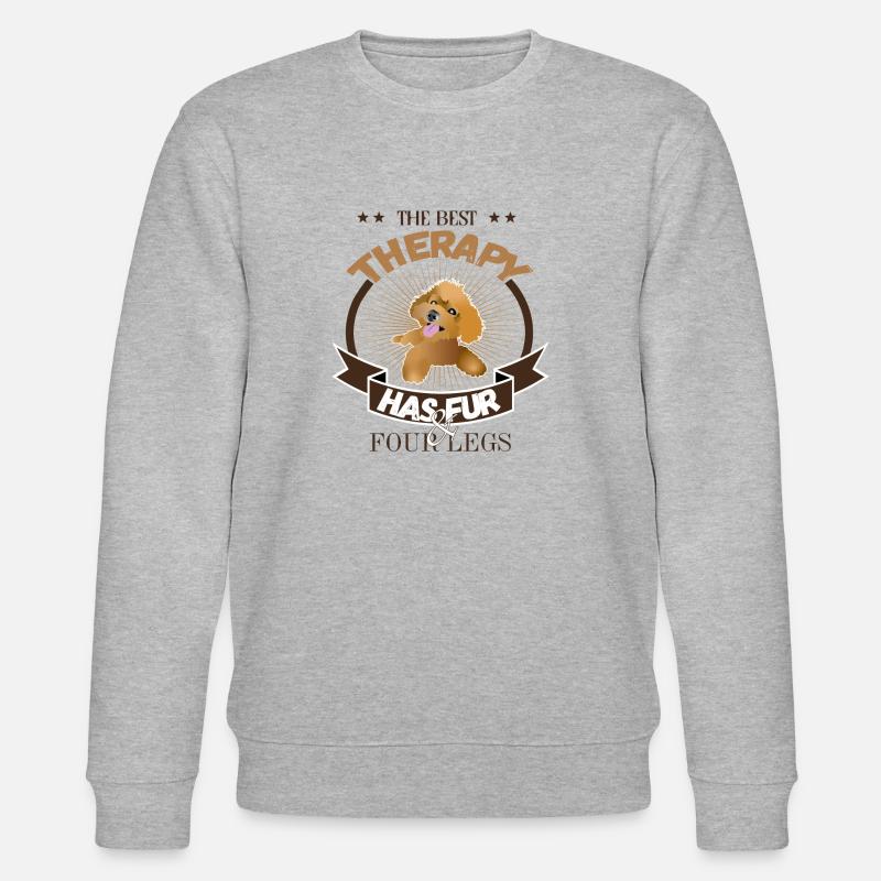 Caniche Theraphy - Sweat bio CHANGER Stanley/Stella Unisexe - gris chiné