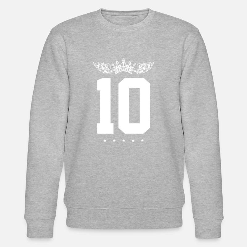 Couronne de 10 chiffres - Sweat bio CHANGER Stanley/Stella Unisexe - gris chiné