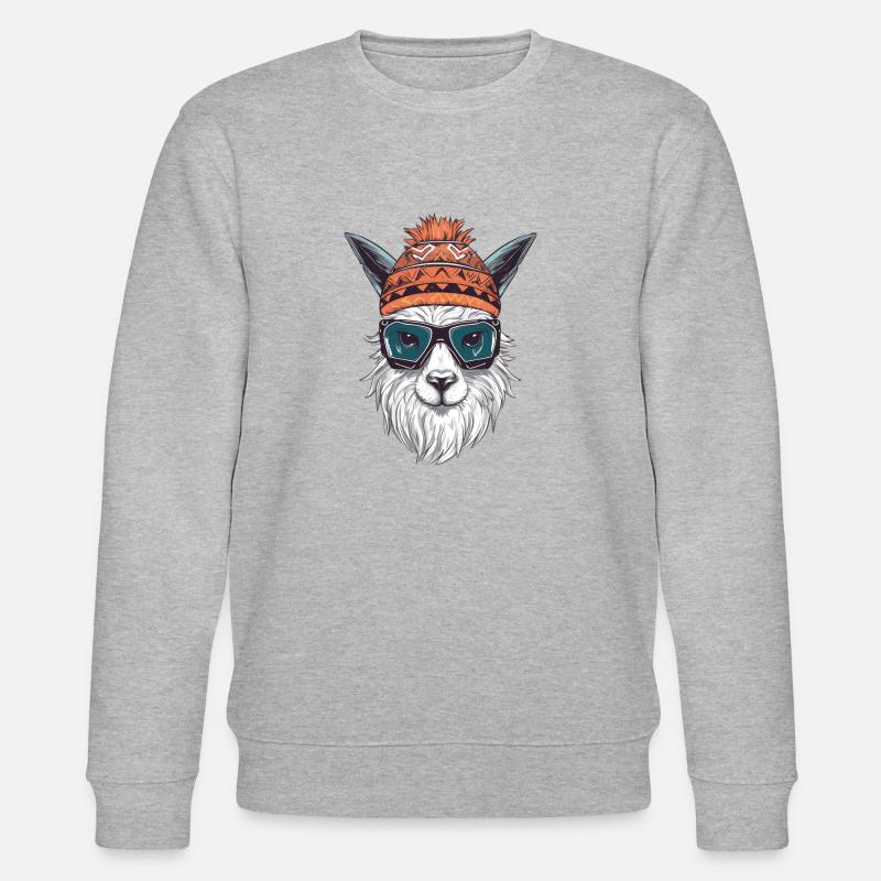 Lama Wintersport - Stanley/Stella Unisex Bio-Sweatshirt CHANGER  - Grau meliert