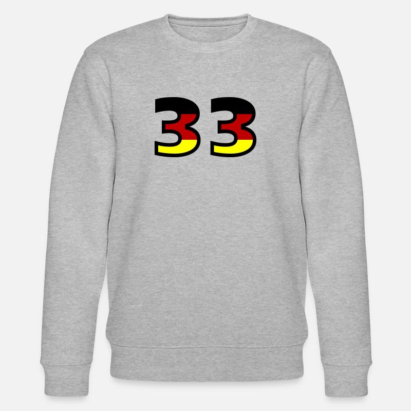 33 Numéro Allemagne Jersey - Sweat bio CHANGER Stanley/Stella Unisexe - gris chiné