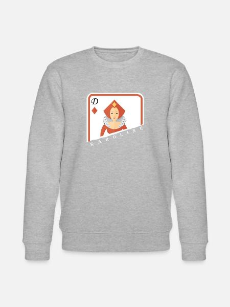 Karoline lady card game! - Stanley/Stella CHANGER Unisex Organic Sweatshirt - heather grey