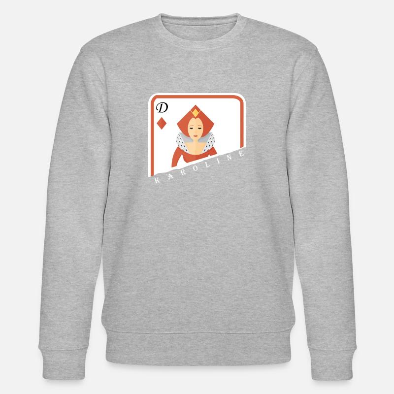 Karoline Dame Kartenspiel ! - Stanley/Stella Unisex Bio-Sweatshirt CHANGER  - Grau meliert