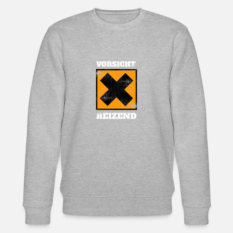 Caution irritant - Stanley/Stella CHANGER Unisex Organic Sweatshirt - heather grey