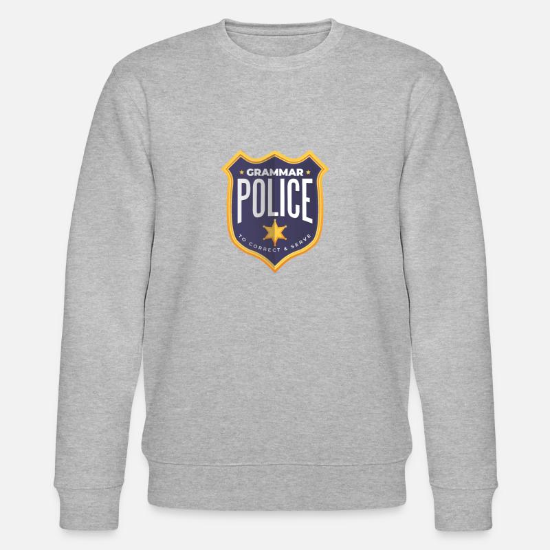 Grammar police - Stanley/Stella Unisex Bio-Sweatshirt CHANGER - Grau meliert